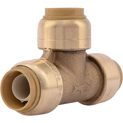 Product Cover SharkBite U362LFA Tee Plumbing Pipe Connector 1/2 In, PEX Fittings, Push-to-Connect, Copper, CPVC, 1/2-Inch by 1/2-Inch by 1/2-Inch