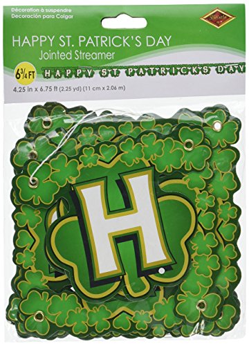Product Cover Shamrock Happy St Patrick's Day Streamer Party Accessory (1 count) (1/Pkg)