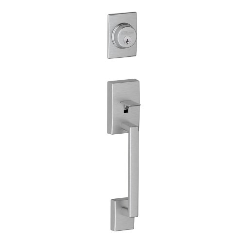 Product Cover Schlage F58 CEN 626 Century Exterior Handleset with Deadbolt, Brushed Chrome