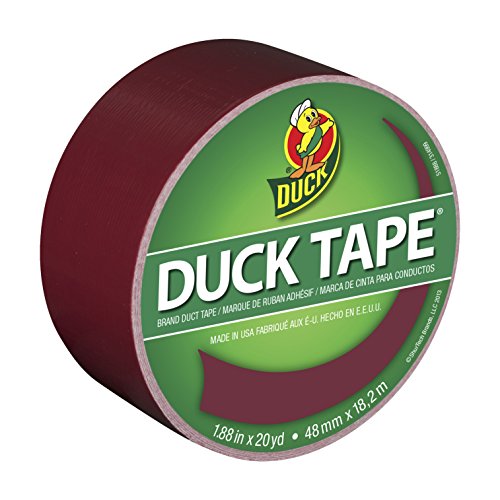 Product Cover Duck Brand 1311061 Color Duct Tape, Maroon, 1.88 Inches x 20 Yards, Single Roll