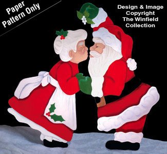 Product Cover Santa Christmas Kiss Yard Art Woodworking Pattern