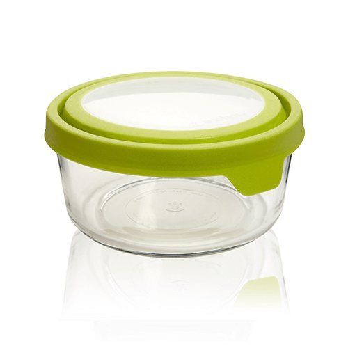 Product Cover Anchor Hocking TrueSeal Glass Food Storage Container with Airtight Lid, Green, 7-Cup, Single Unit