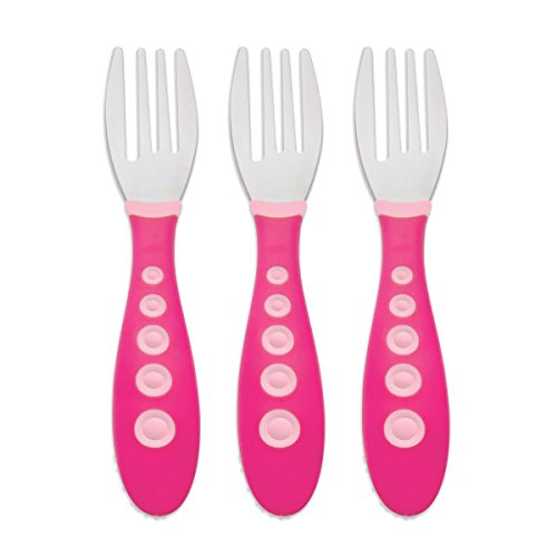 Product Cover Gerber Graduates BPA Free Graduates Kiddy Cutlery Forks, 3-Pack, Colors May Vary