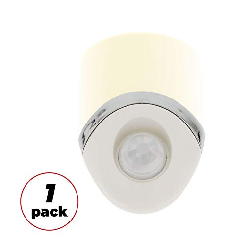 Product Cover Amerelle Motion Sensor Night Light, 1 Pack - Plug In Motion Sensor Light Automatically Activated When Movement is Detected - LED Lights, Saves Energy, Wide Detection Zone - White Finish, 73092CC