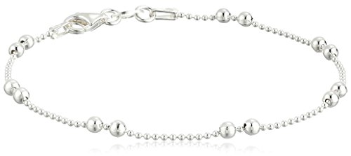 Product Cover Sterling Silver Tarnish Free Shot Bead Bracelet with Double Bead Stations, 7.5