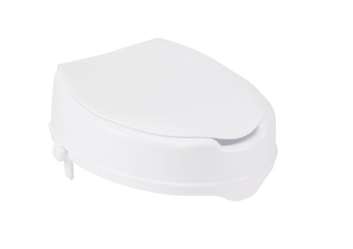 Product Cover Drive Medical Raised Toilet Seat with Lock and Lid, Standard Seat, 4