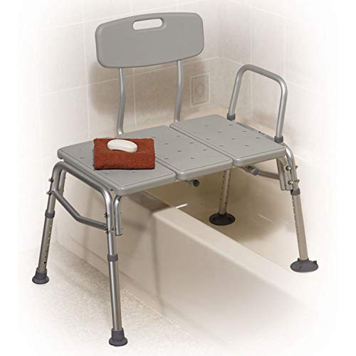 Product Cover Drive Medical Plastic Tub Transfer Bench with Adjustable Backrest (color may vary)
