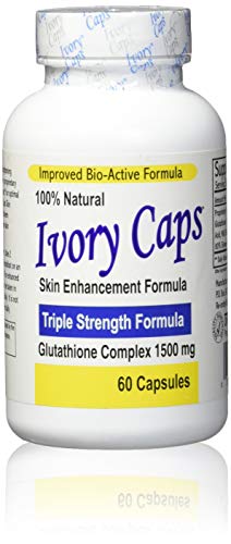 Product Cover Ivory Caps - Maximum Potency 1500 mg Glutathione Skin Whitening Pills Complex, 60 Capsules