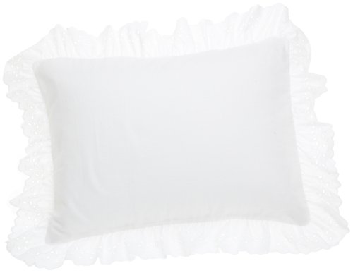 Product Cover Fresh Ideas Bedding Eyelet Ruffled Pillow 2 Pack Sham King, White