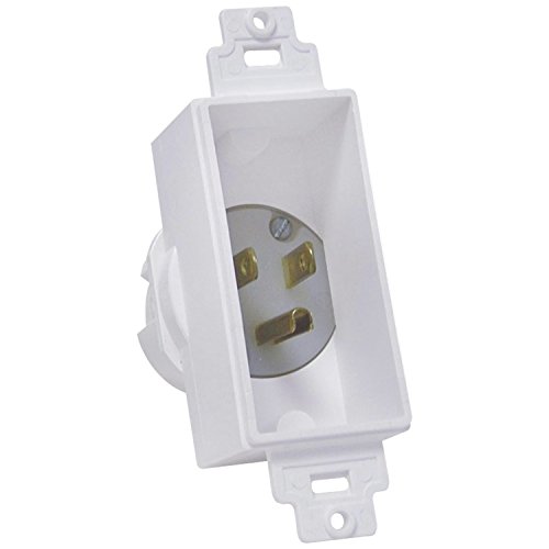 Product Cover Midlite 4642-W Single Gang Décor Recessed Power Inlet