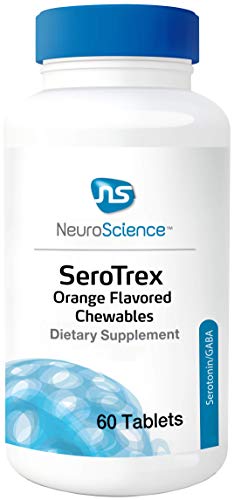 Product Cover NeuroScience SeroTrex - Chewable 5-HTP with L-Theanine to Support Mood, Calm and Sleep in Adults & Children (60 Orange Flavor Chewable Tablets)