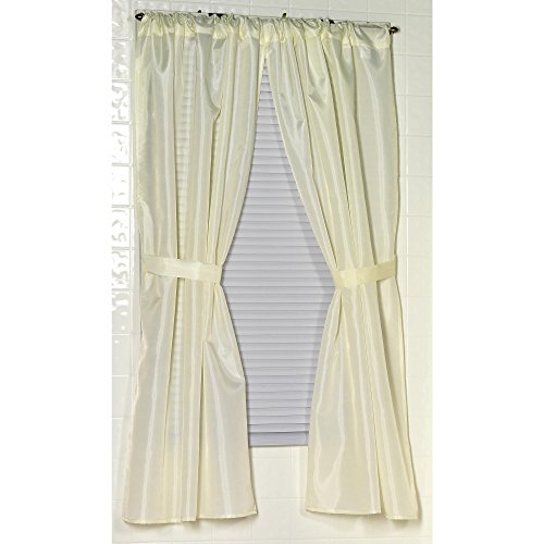 Product Cover Carnation Home Fashions WC-FAB/08 Polyester Fabric Window Curtain in Ivory,