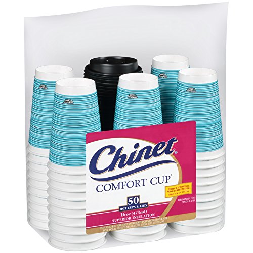 Product Cover Chinet Comfort Cup (16-Ounce Cups), 50-Count Cups & Lids by Chinet