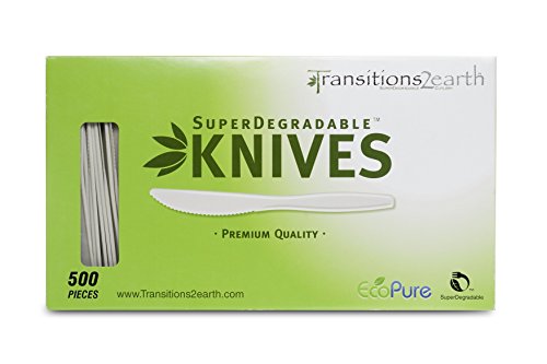 Product Cover Transitions2earth Biodegradable EcoPure Knives - Box of 500 - Plant a Tree with Each Item Purchased!