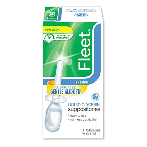 Product Cover Fleet Liquid Glycerin Suppositories, 4 Count, 7.5 ml (Pack of 3)