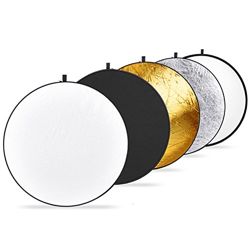 Product Cover Neewer 43-inch / 110cm 5-in-1 Collapsible Multi-Disc Light Reflector with Bag - Translucent, Silver, Gold, White and Black