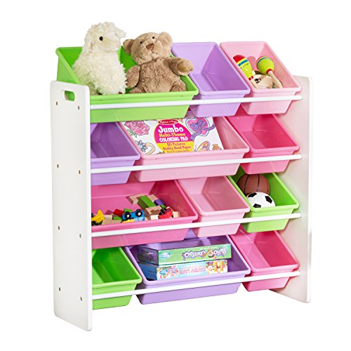 Product Cover HoneyCanDo Kids Toy Storage Organizer With Bins, Pastel
