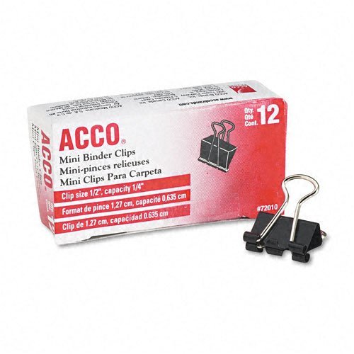 Product Cover ACCO : Mini Binder Clips, Steel Wire, 1/4