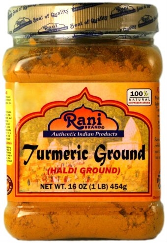 Product Cover Rani Natural Turmeric (Haldi) Root Powder Spice, (High Curcumin Content) 16oz (454g) 1lb ~ 100% Pure, Salt Free | Vegan | Gluten Free Ingredients | NON-GMO | Indian Origin