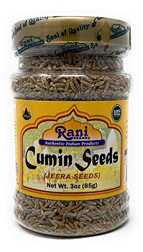Product Cover Rani Cumin Seeds Whole (Jeera) Spice 3oz (85g) PET Jar ~ All Natural | Gluten Free Ingredients | Non-GMO | Vegan | Indian Origin