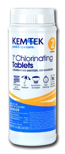 Product Cover Kem-Tek 2815-6 Chlorinating Tablets 1-Inch Pool and Spa Chemicals, 1.5-Pound