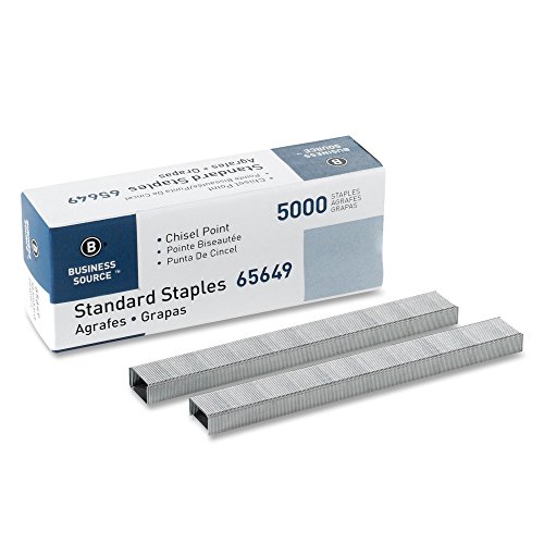 Product Cover Business Source Chisel Point Standard Staples - Box of 5000 (65649)