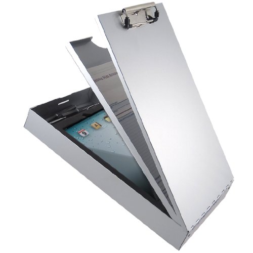 Product Cover Saunders Cruiser-Mate II 21119 Recycled Aluminum Storage Clipboard - Silver, Legal Size, 2.25 in. x 9.25 in. x 16.25 in. Document Holder with Self Locking Latch, Dual Tray Storage