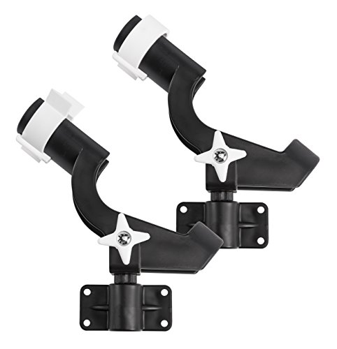 Product Cover Wise 6039 Twin Pack Rod Holder with 2 Side Mounts, Black