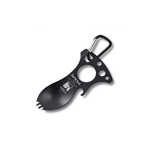 Product Cover CRKT Eat'N Tool Outdoor Spork Multitool: Durable and Lightweight Metal Multi-Tool for Camping, Hiking, Backpacking and Outdoors Activities, Black 9100KC