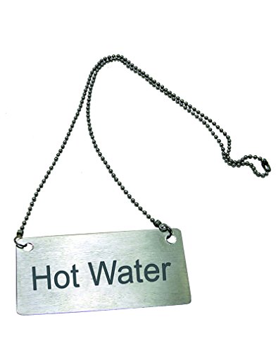 Product Cover Stainless Steel Hanging Chain Hot Water Sign