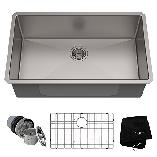 Product Cover Kraus KHU100-32 32 inch Undermount Single Bowl 16 Gauge Stainless Steel Kitchen Sink