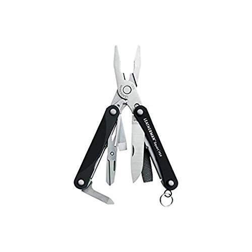 Product Cover LEATHERMAN - Squirt PS4 Keychain Multitool with Spring-Action Scissors and Aluminum Handles, Black
