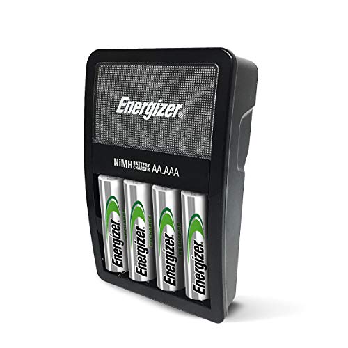 Product Cover Energizer Rechargeable AA and AAA Battery Charger (Recharge Value) with 4 AA NiMH Rechargeable Batteries