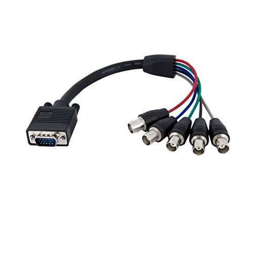 Product Cover StarTech.com 1 ft. (0.3 m) VGA to BNC Cable - HD15 VGA to 5 BNC - Male/Female - BNC Cable (VGABNCMF1)