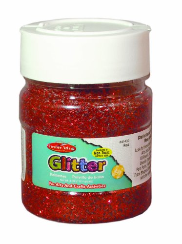 Product Cover Creative Arts by Charles Leonard Glitter, 4 Ounce Bottle, Red (41430)