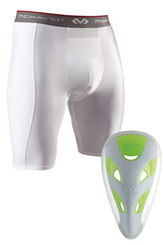 Product Cover McDavid 7200 Double Layer Sliding Short with Youth Flex Cup, White, Regular