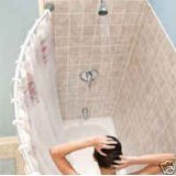 Product Cover Curved shower rod - Aluminum, Adjustable 36.5 inches-66 inches, SILVER, Hardware included, Brand New