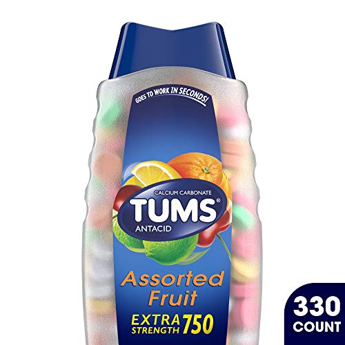 Product Cover TUMS Antacid Chewable Tablets for Heartburn Relief 330ct, Extra Strength, Assorted Fruit