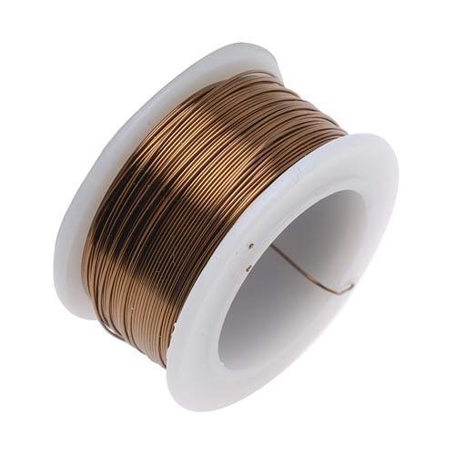 Product Cover Beadsmith Antique Brass Color Copper Craft Wire 26 Gauge - 30 Yards