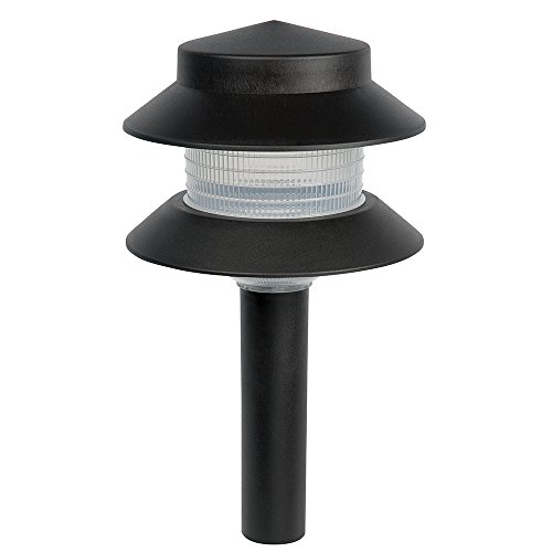 Product Cover Sterno Home GL22627 Paradise Low Voltage Plastic 4-Watt Two Tier Path Light, Black