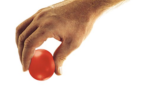 Product Cover TheraBand Hand Exerciser, Stress Ball for Hand, Wrist, Finger, Forearm, Grip Strengthening & Therapy, Squeeze Ball to Increase Hand Flexibility & Relieve Joint Pain, X-Large Red, Soft, Beginner