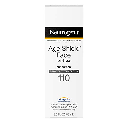 Product Cover Neutrogena Age Shield Face Lotion Sunscreen with Broad Spectrum SPF 110, Oil-Free & Non-Comedogenic Moisturizing Sunscreen to Prevent Signs of Aging, 3 Fl. Oz (Pack of 1)