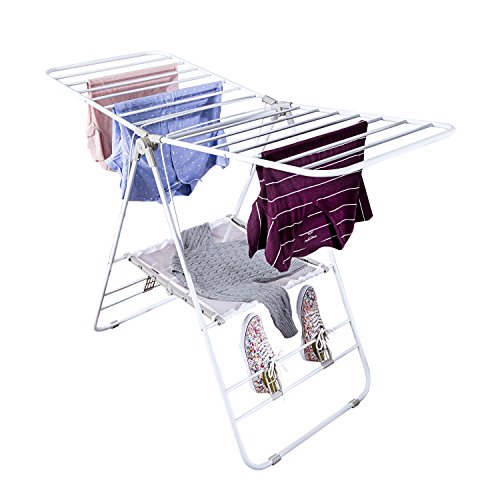 Product Cover Honey-Can-Do Heavy Duty Gullwing Drying Rack, White Metal