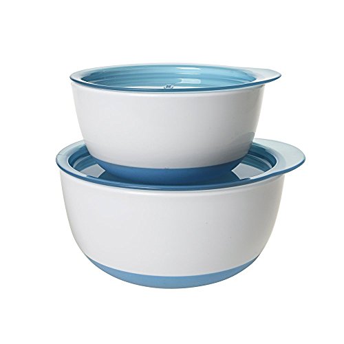 Product Cover OXO Tot Small & Large Bowl Set with Snap On Lids - Aqua