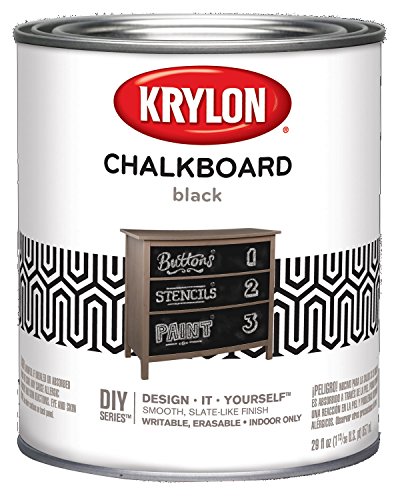Product Cover Krylon K05223000 Chalkboard Paint Special Purpose Brush-On, Black, Quart