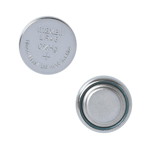 Product Cover 10pcs Maxell LR43 1.5v Alkaline Button Batteries also known as AG12 301 386 L1142 LR1142 186 D301 D386