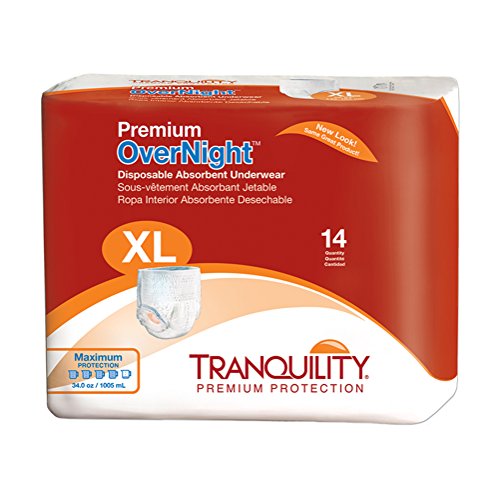 Product Cover Tranquility Premium Overnight Disposable Absorbent Underwear (DAU) - XL - 56 ct
