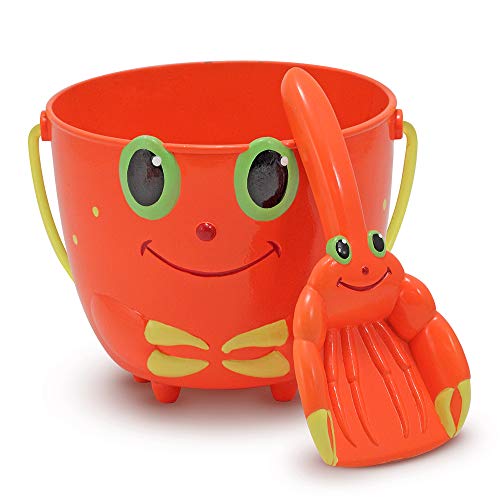 Product Cover Melissa & Doug Sunny Patch Clicker Crab Sand Pail and Shovel, Great Gift for Girls and Boys - Best for 2, 3, 4, and 5 Year Olds