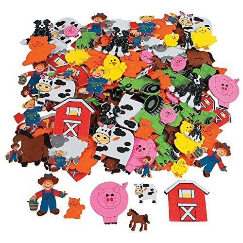 Product Cover Fun Express - Foam Self-Adhesive Farm Shapes - (500 Pieces)