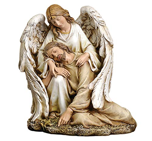 Product Cover Joseph's Studio by Roman, Angel with Fallen Christ Figure on Base, Life of Christ, Renaissance Collection, 7